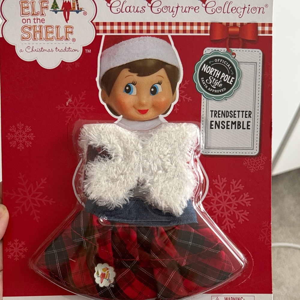 ELF Trendsetter Ensemble with Red and White. Clause Couture Collection.